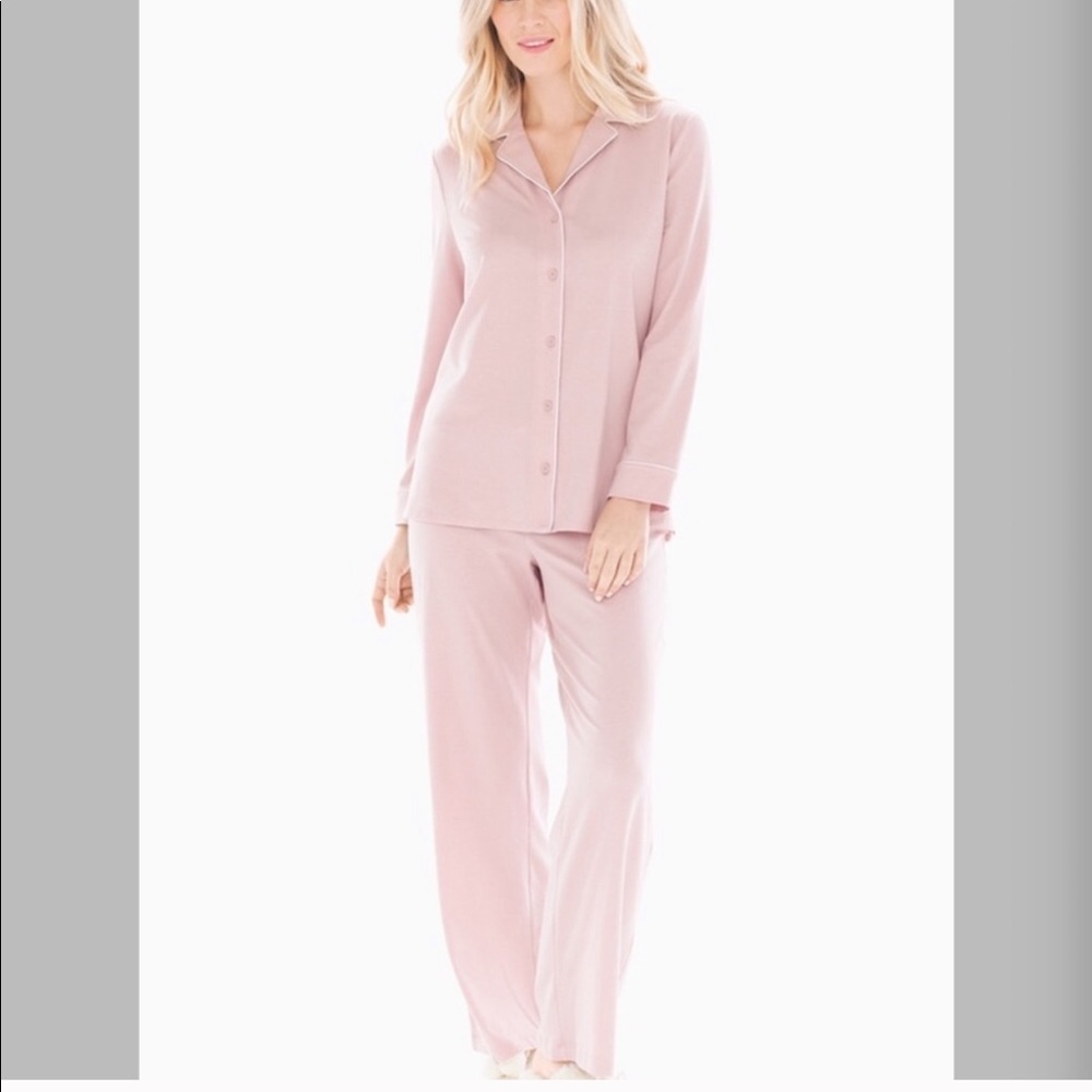 Soma Embraceable Pink Micro Dot Pajama Set Sz. M - Picture 2 of 8